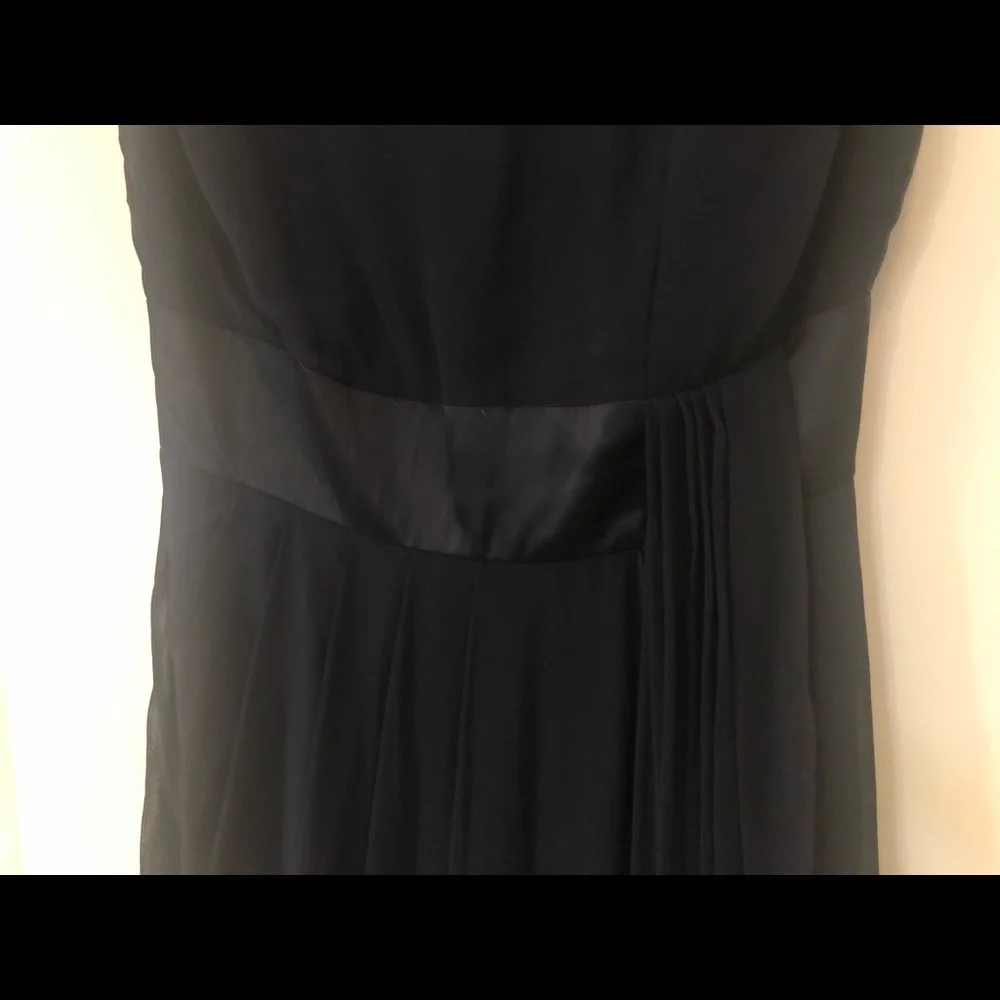 RED Valentino Cascade overlapping Black Dress Sz 0 - Picture 3 of 12